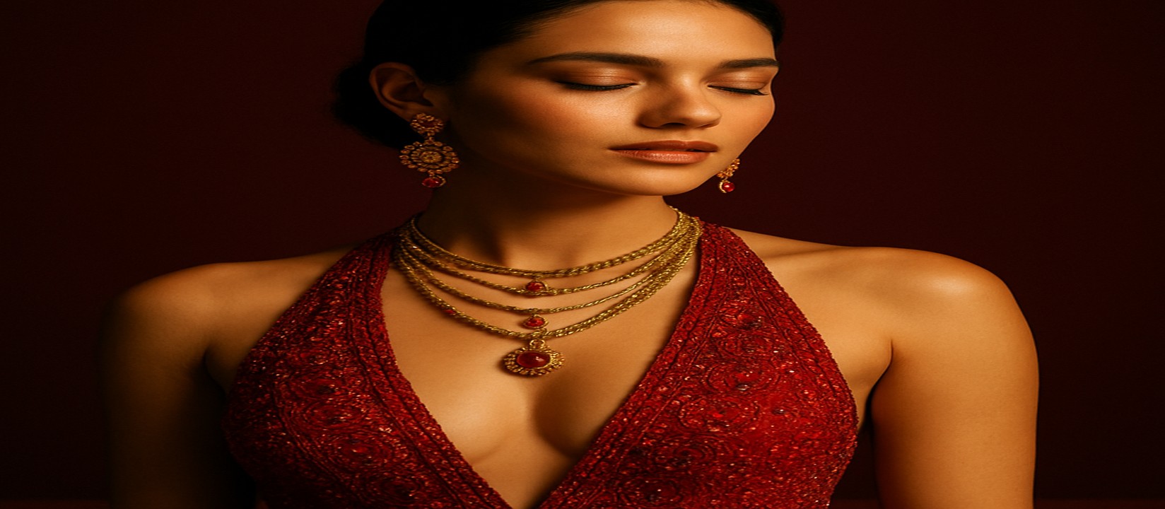 bn88 গেমিং প্ল্যাটফর্মে লাল পোশাক পরা এক নারী কর্মী